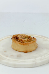 cinnamon roll white background