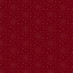 Snowflakes background. Red snowflakes background. Vector illustration. Holidays greeting, postcard.