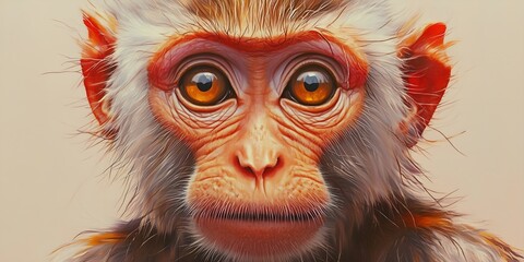 Obraz premium Monkey Day. December 14. Holiday illustration.