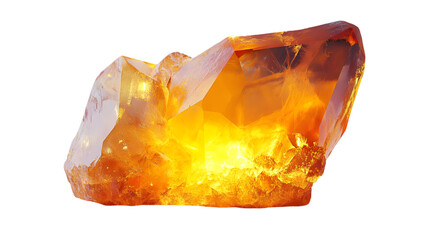 Amber Crystal with Light Shining Through - Realistic Image