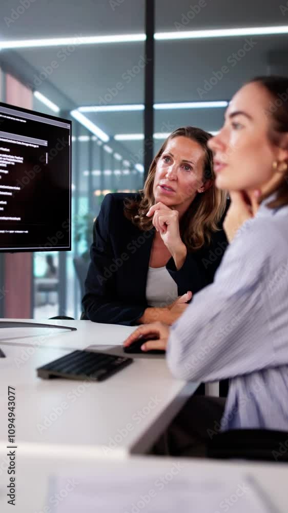 Poster Woman Programmer. Girl Coding Software