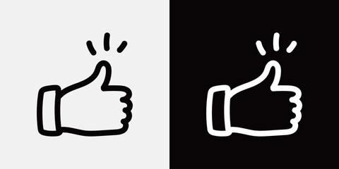 手描きの手、ハンドサインのアイコンセット