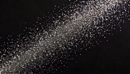 Obraz premium Black paper background with diagonal silver glitter glitters backgrounds backdrop wallpaper blank paper texture textured 