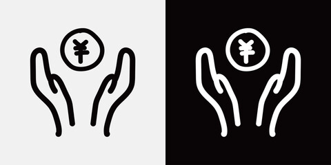 手描きの手、ハンドサインのアイコンセット