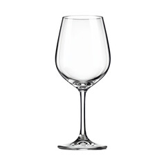 Elegant empty wine glass on a transparent background