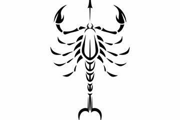 Striking Scorpion Vector Design with Bold Silhouette and Intricate Details


