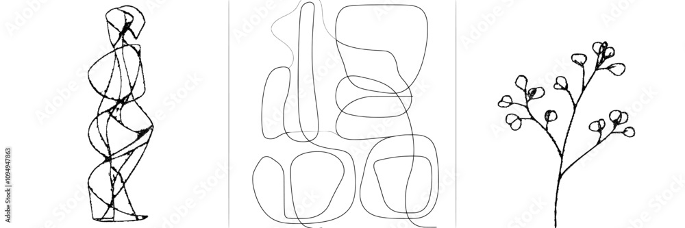 Poster a pencil sharpened for use in graphic design. a continuous line drawing illustration, set against a 