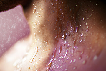 Fototapeta premium closeup of sweat on body