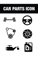 Auto service, car repair icon set. Car service and garage - stock vector EPS 10