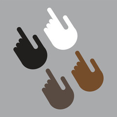 Set of hands icon. Logotype vector illustration. Pointing with the index finger.