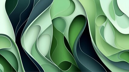Obraz premium abstract green background with waves