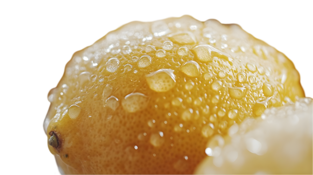 Closeup Photo of a Wet Lemon