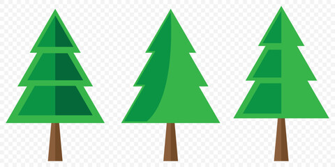 Isolated christmas tree icon with star. Christmas tree icon collection - vector illustration. eps 10.