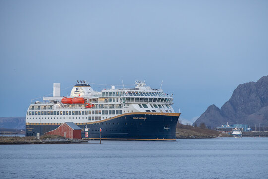 HAVILA CAPELLA is a Ro-Ro/Passenger Ship and is sailing under the flag of Norway. Here arriving at Br&oslash;nn&oslash;ysund port