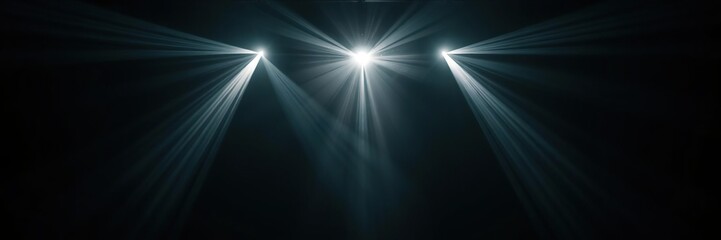 Obraz premium Radiant beams of light crisscross the darkness imbuing the space with a sense of dynamic movement and energy, stellar wind, high speed light