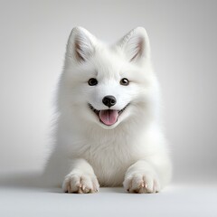 Obraz premium Arctic Fox Isolated on White Background