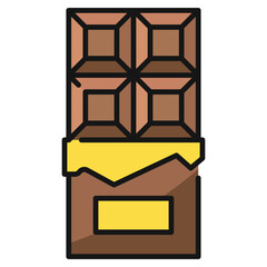 Nutrition Pack Icon,Dark Chocolate Filled line Icon