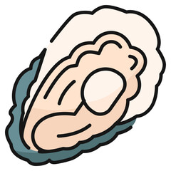 Nutrition Pack Icon,Oyster Filled line Icon