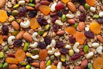 Granola Bars with Mixed Nuts and Dried Fruits