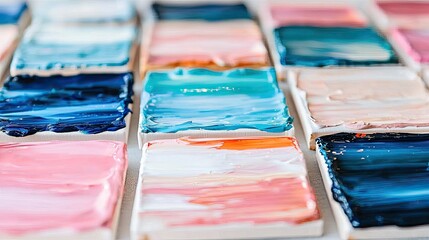 Creative painting techniques showcase art studio visual content bright environment close-up view color exploration for artists