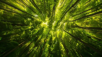 Aerial view of the misty forest in the mountains Toned.