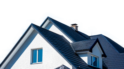 roof of an American style house with transparent background