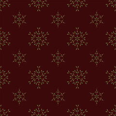 Series of christmas floral patterns in retro vintage classical style