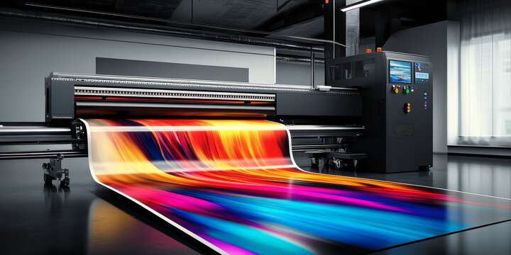 A professional large format plotter printer ideal for office environments.