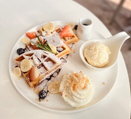 food on white plate