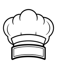 chef hat logo and icon silhouette vector illustration