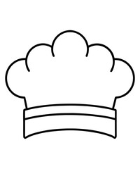 chef hat logo and icon silhouette vector illustration