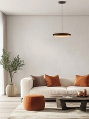 Modern living room interior design with stylish furniture