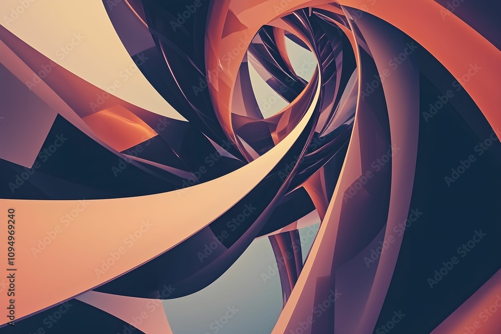 Poster colorful abstract swirls create a dynamic visual experience