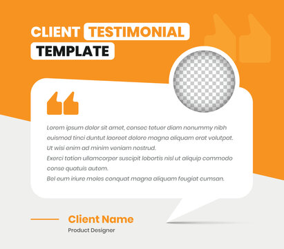 Client testimonial and feedback minimalist social media post template design