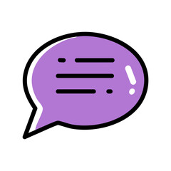 Speech bubble vector illustration, filled design editable outline icon.