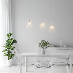 Elegant dining room design modern home interior photography minimalist setting bright atmosphere contemporary style