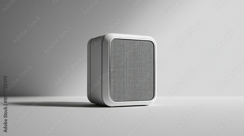 Aufkleber modern minimalistic bluetooth speaker designed for contemporary living spaces, showcasing sleek line