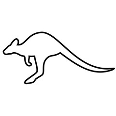 Kangaroo icon outline. Vector image