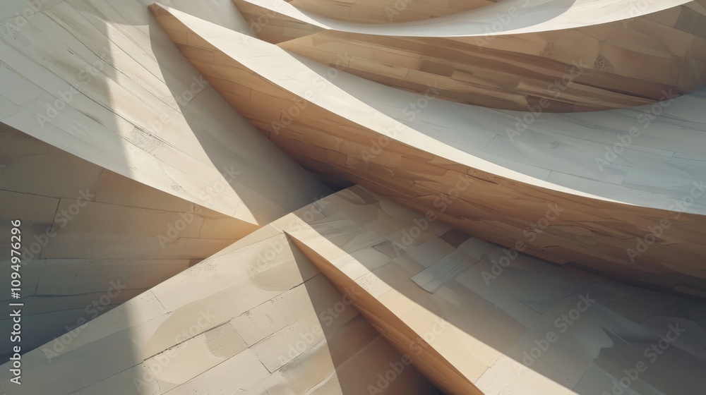 Poster exploring geometric patterns abstract desert landscape architectural photography minimal environment
