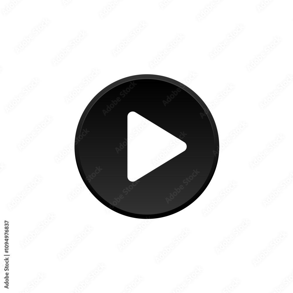 Aufkleber play button on transparent background. video or music player user interface. vector illustration. sv
