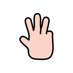 hand human stop isolated icon vector illustration design, vector illustration  graphic