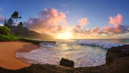 First Light on Tunnels Beach: Kauai's Tranquil Morning
