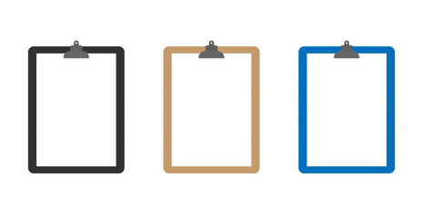 Set Of Clipboard Icon Isolated On White Background. Vector Illustration