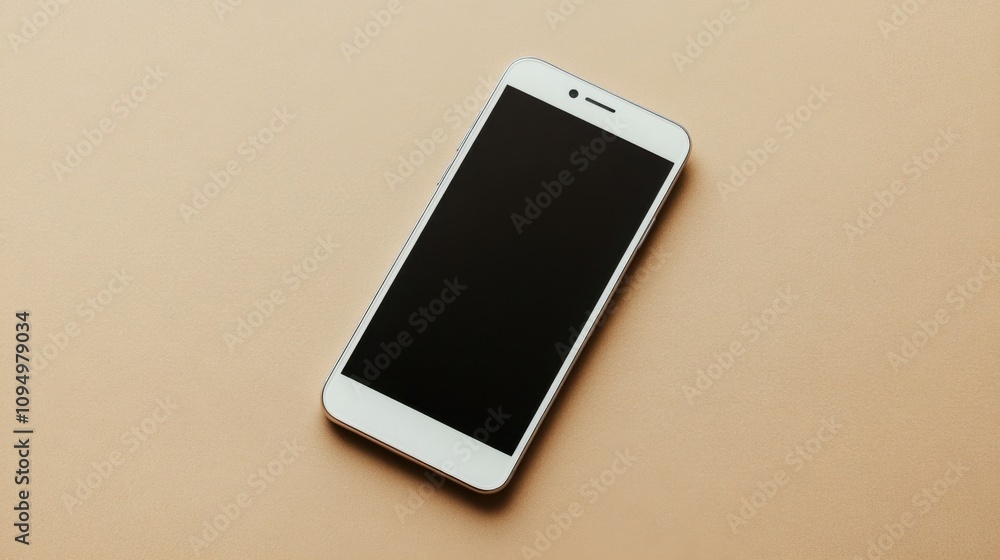 Poster smartphone mockup on a simple background, ready for showcasing digital applications and design