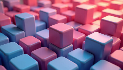 Obraz premium colorful 3d cubes background, banner, event