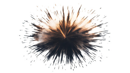 Obraz premium Intense fiery explosion bursting with energy on dark background dramatic