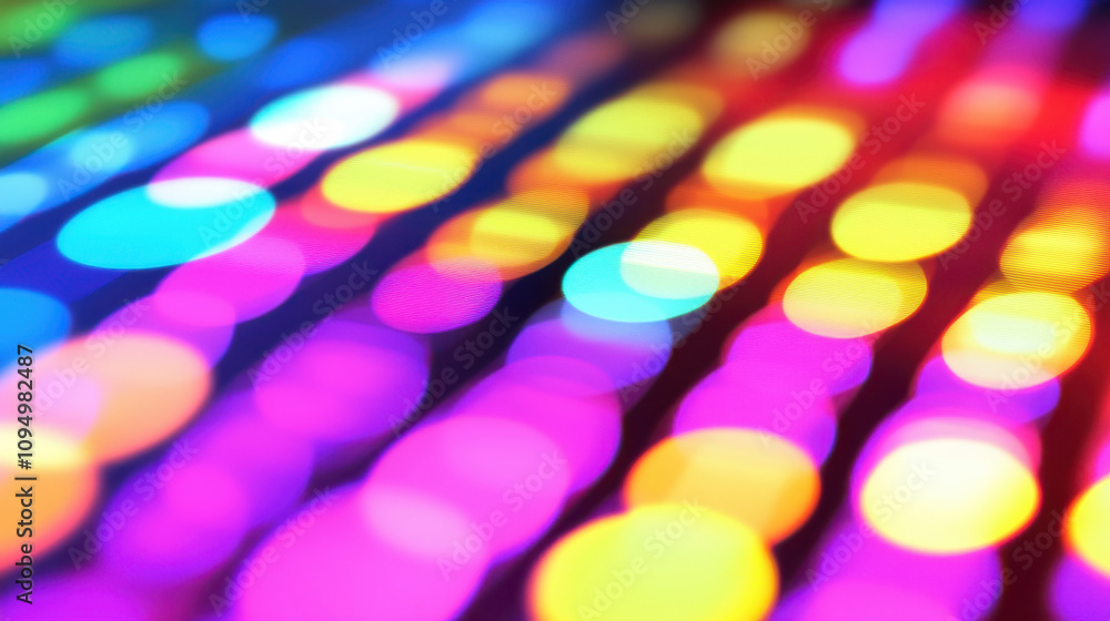 Aufkleber vibrant abstract background with colorful bokeh lights creating lively atmosphere