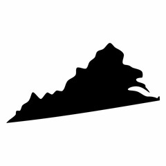 Virginia usa map. Flat image