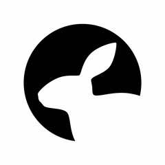 Obraz premium Rabbit animal logo. Flat image