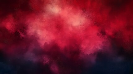 Obraz premium Abstract red watercolor background with dark grunge texture and smoke , distressed vintage. dark maroon background, dark crimson texture, banner 